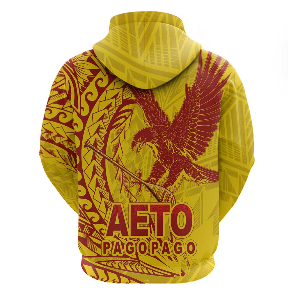 Samoa Pago Pago Aeto Hoodie Wingstyle Red-Gold Color - Polynesian Pride