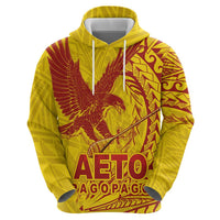 Samoa Pago Pago Aeto Hoodie Wingstyle Red-Gold Color - Polynesian Pride
