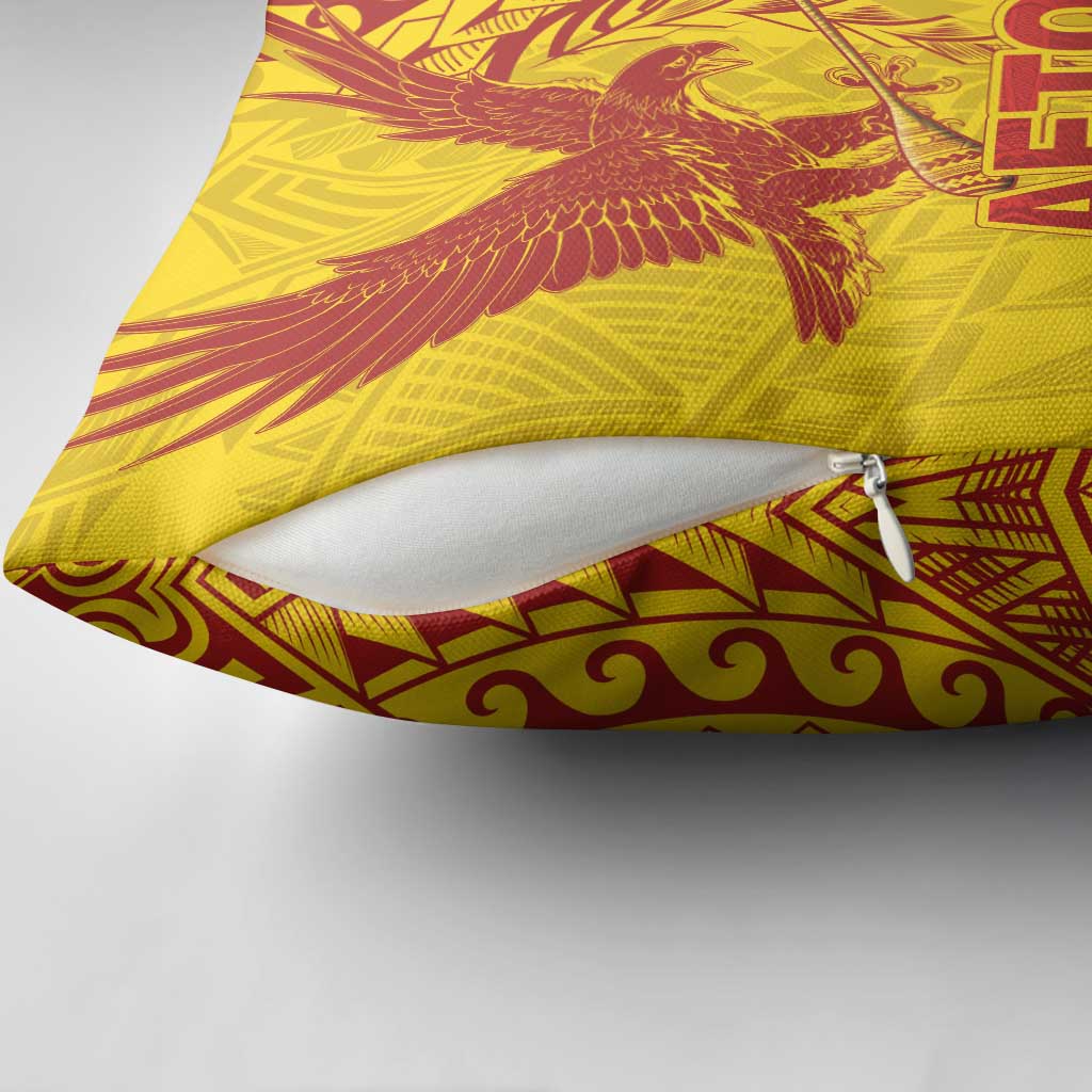Samoa Pago Pago Aeto Pillow Cover Wingstyle Red-Gold Color - Polynesian Pride
