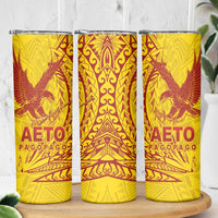 Samoa Pago Pago Aeto Skinny Tumbler Wingstyle Red-Gold Color - Polynesian Pride