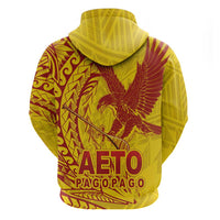 Samoa Pago Pago Aeto Zip Hoodie Wingstyle Red-Gold Color - Polynesian Pride