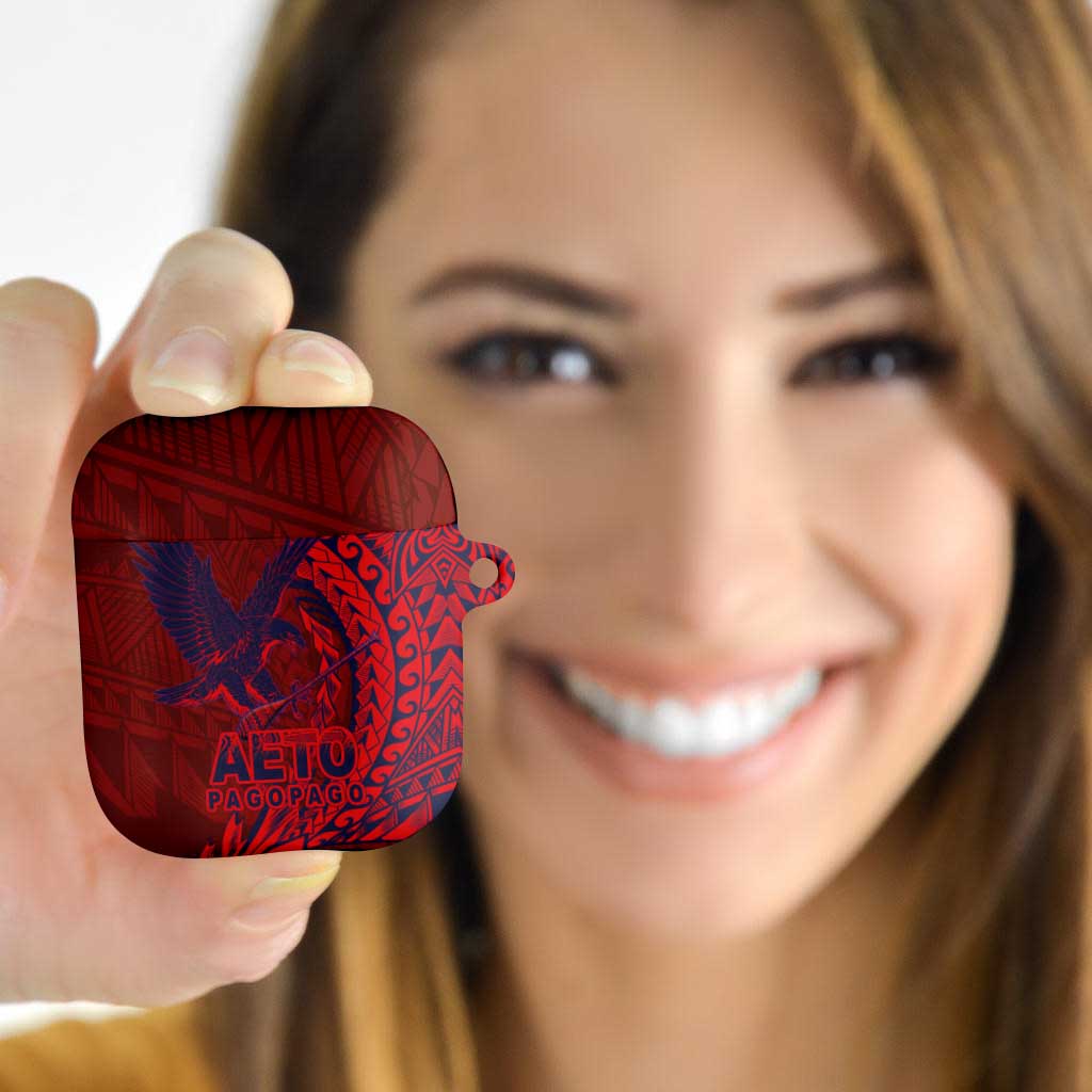 Samoa Pago Pago Aeto AirPods Case Wingstyle Red-Blue Color - Polynesian Pride