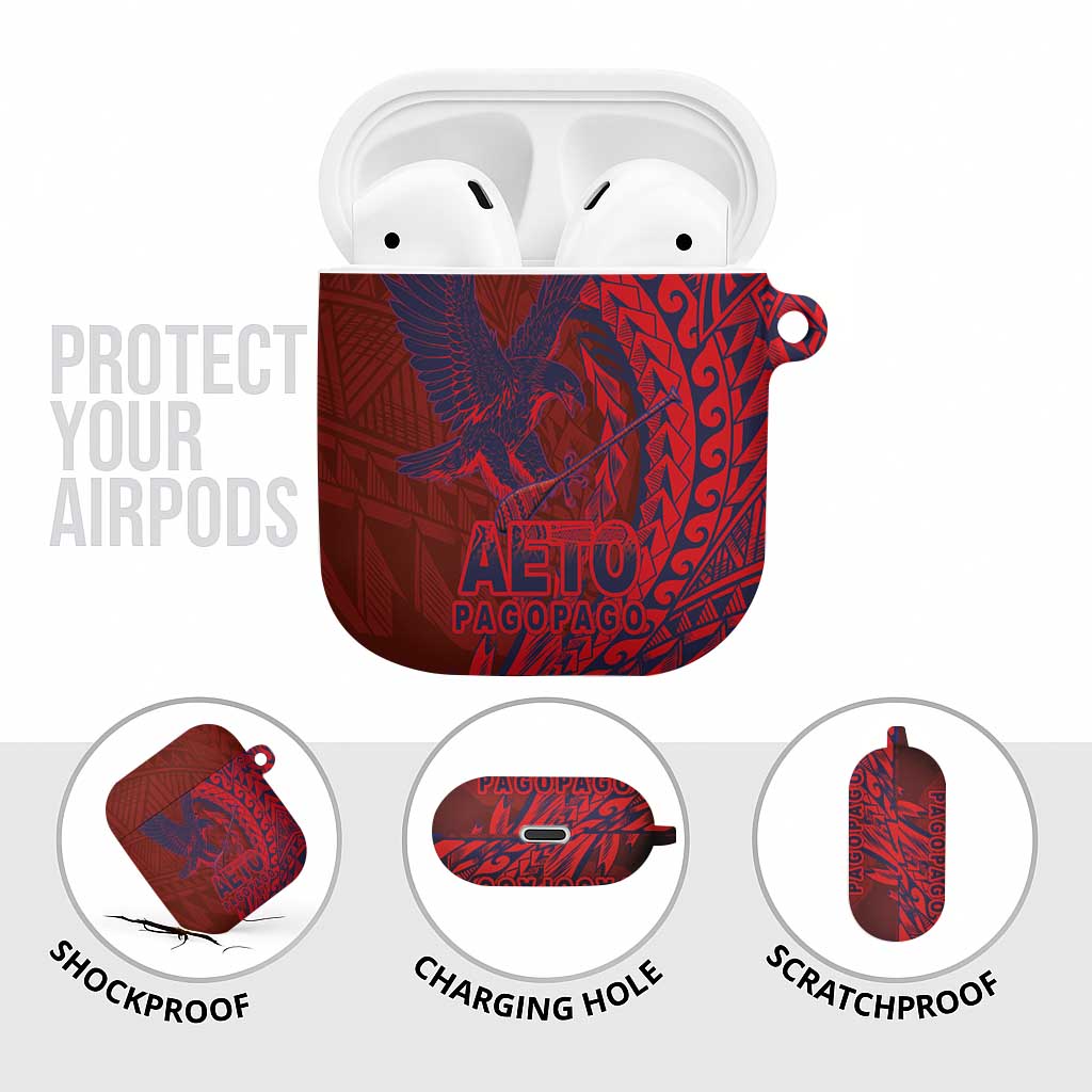 Samoa Pago Pago Aeto AirPods Case Wingstyle Red-Blue Color - Polynesian Pride