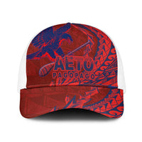 American Samoa Pago Pago Aeto Baseball Net Cap Wingstyle Red-Blue Color - Polynesian Pride