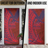 Samoa Pago Pago Aeto Door Cover Wingstyle Red-Blue Color - Polynesian Pride