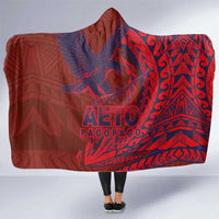 Samoa Pago Pago Aeto Hooded Blanket Wingstyle Red-Blue Color - Polynesian Pride