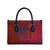 Samoa Pago Pago Aeto Leather Bag Wingstyle Red-Blue Color - Polynesian Pride