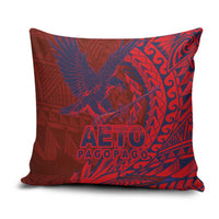 Samoa Pago Pago Aeto Pillow Cover Wingstyle Red-Blue Color - Polynesian Pride