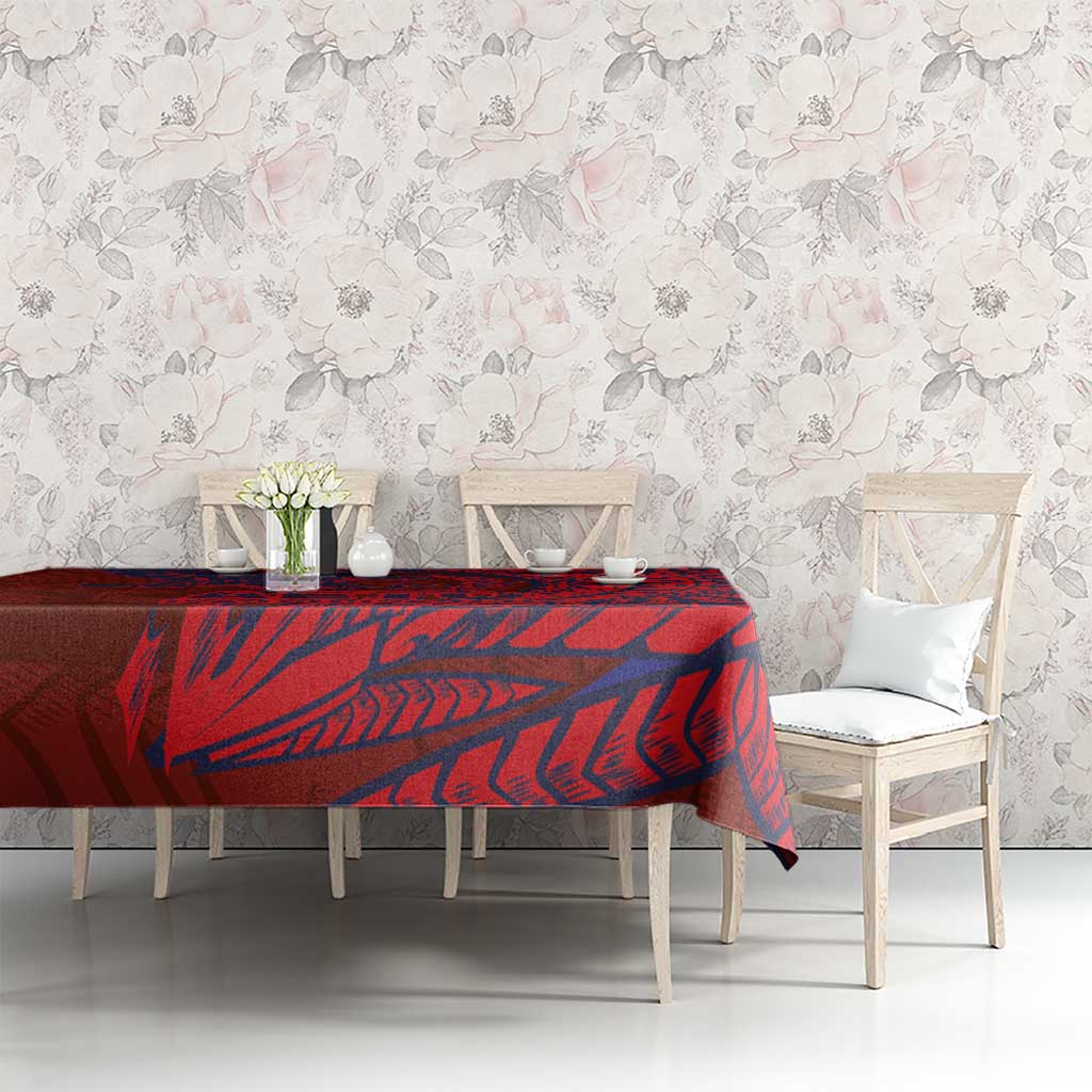 Samoa Pago Pago Aeto Tablecloth Wingstyle Red-Blue Color - Polynesian Pride