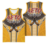 Samoa Pago Pago Aeto Basketball Jersey Bald Eagle with Polynesian Art Tattoos - Polynesian Pride