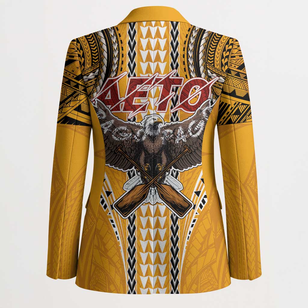 American Samoa Pago Pago Aeto Blazer Bald Eagle with Polynesian Art Tattoos LT03 - Polynesian Pride