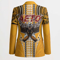 American Samoa Pago Pago Aeto Blazer Bald Eagle with Polynesian Art Tattoos LT03 - Polynesian Pride