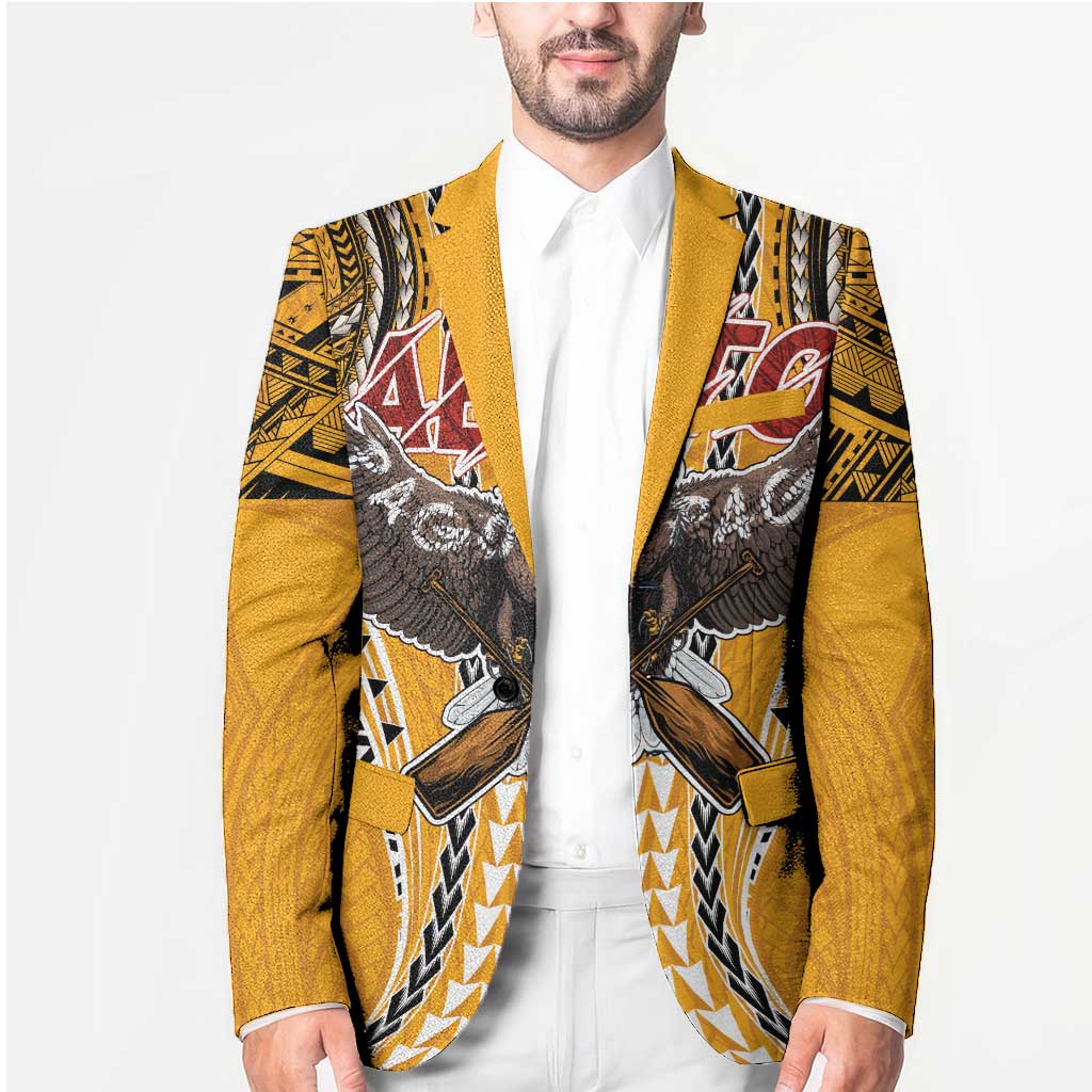American Samoa Pago Pago Aeto Blazer Bald Eagle with Polynesian Art Tattoos LT03 - Polynesian Pride