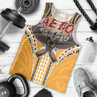 Samoa Pago Pago Aeto Men Tank Top Bald Eagle with Polynesian Art Tattoos - Polynesian Pride