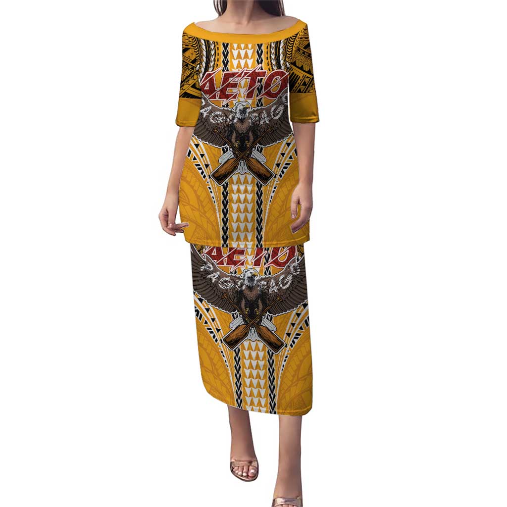 Samoa Pago Pago Aeto Puletasi Bald Eagle with Polynesian Art Tattoos - Polynesian Pride