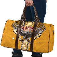 Samoa Pago Pago Aeto Travel Bag Bald Eagle with Polynesian Art Tattoos - Polynesian Pride