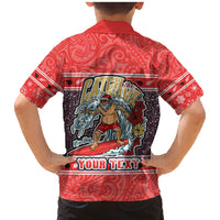 Custom New Zealand Christmas Family Matching Mermaid Dress and Hawaiian Shirt Santa Catch The Wave Maori Pattern Retro Style LT03 - Polynesian Pride