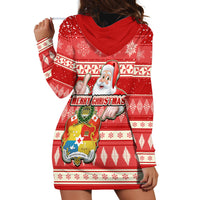 tonga-christmas-hoodie-dress-the-santa-coat-of-arms-with-ngatu-and-snow-pattern