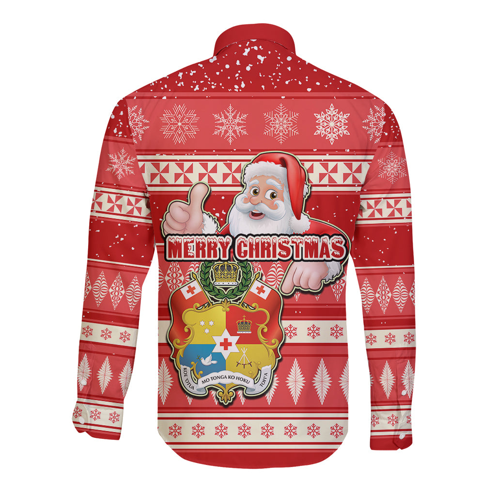 tonga-christmas-long-sleeve-button-shirt-the-santa-coat-of-arms-with-ngatu-and-snow-pattern