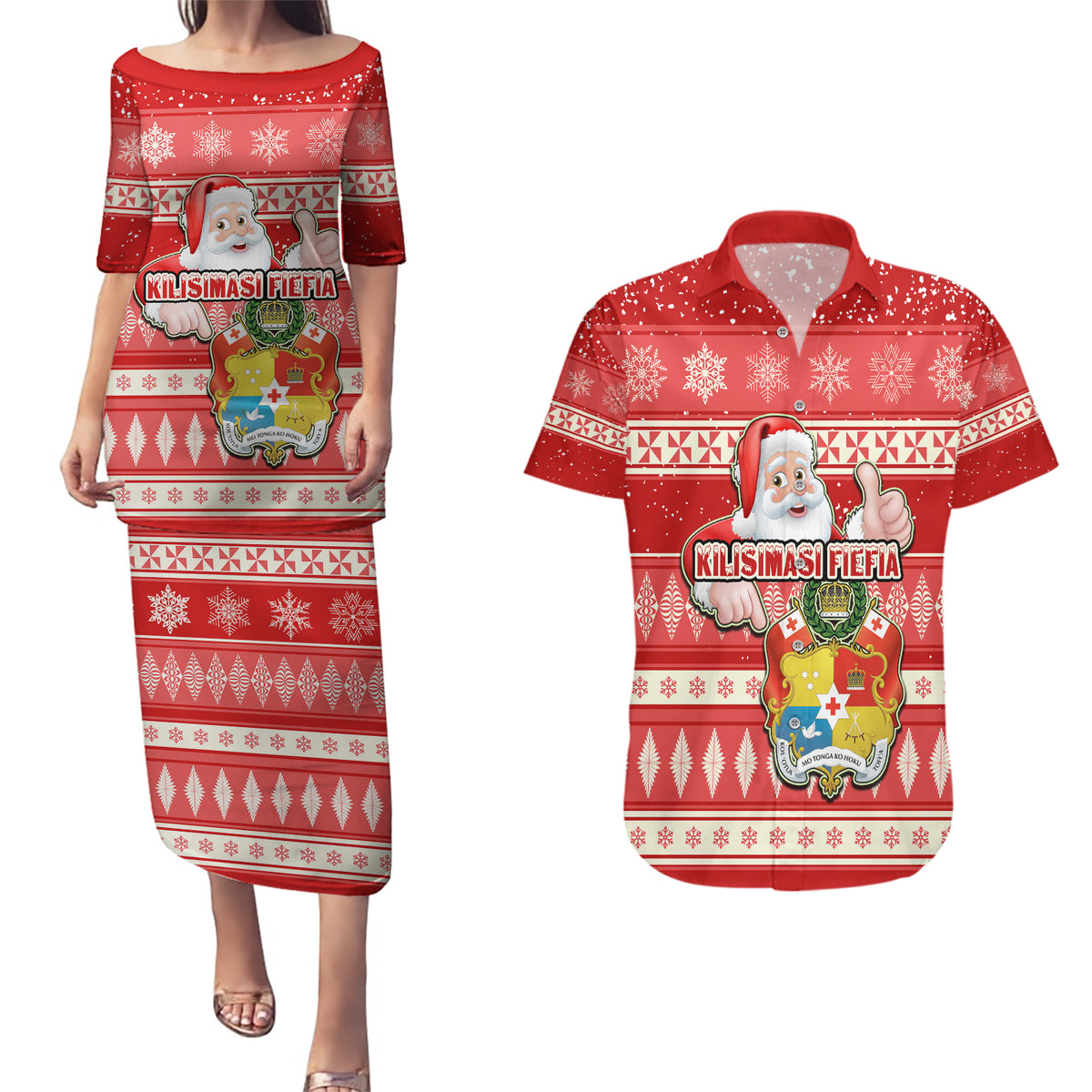 custom-tonga-christmas-couples-matching-puletasi-dress-and-hawaiian-shirt-the-santa-coat-of-arms-with-ngatu-and-snow-pattern