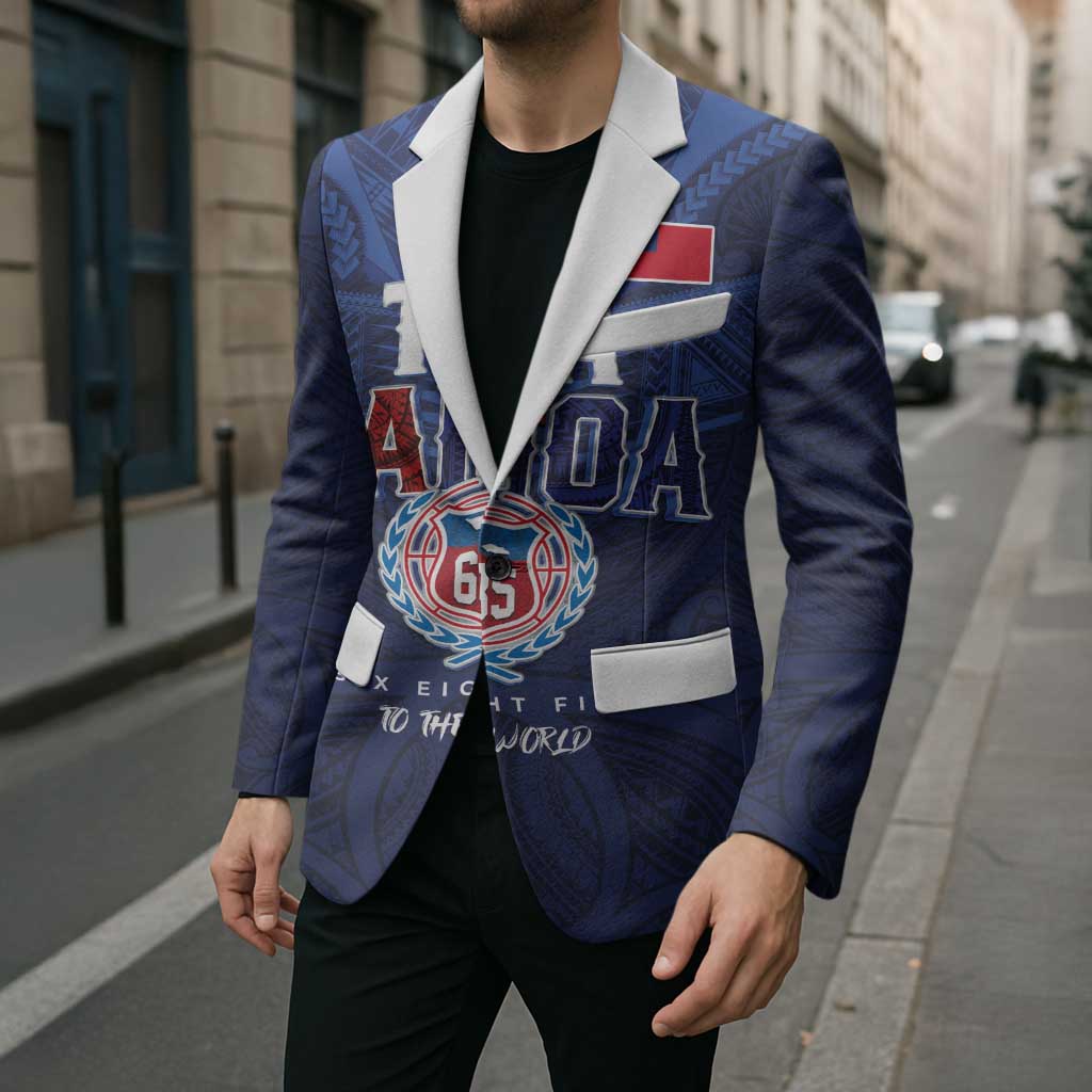 Custom Rugby Toa Samoa Blazer Champions Six Eight Five - Polynesian Pride