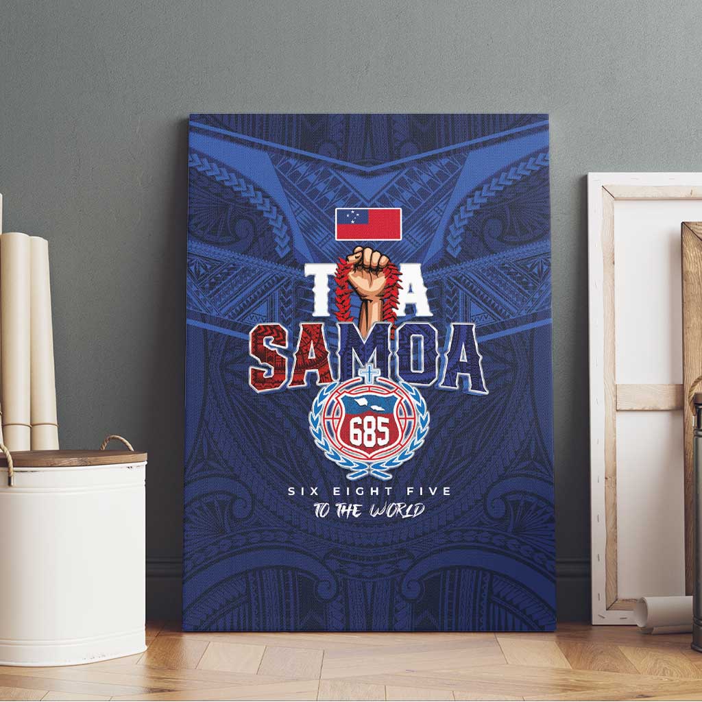 Rugby Toa Samoa Canvas Wall Art Champions Six Eight Five - Polynesian Pride