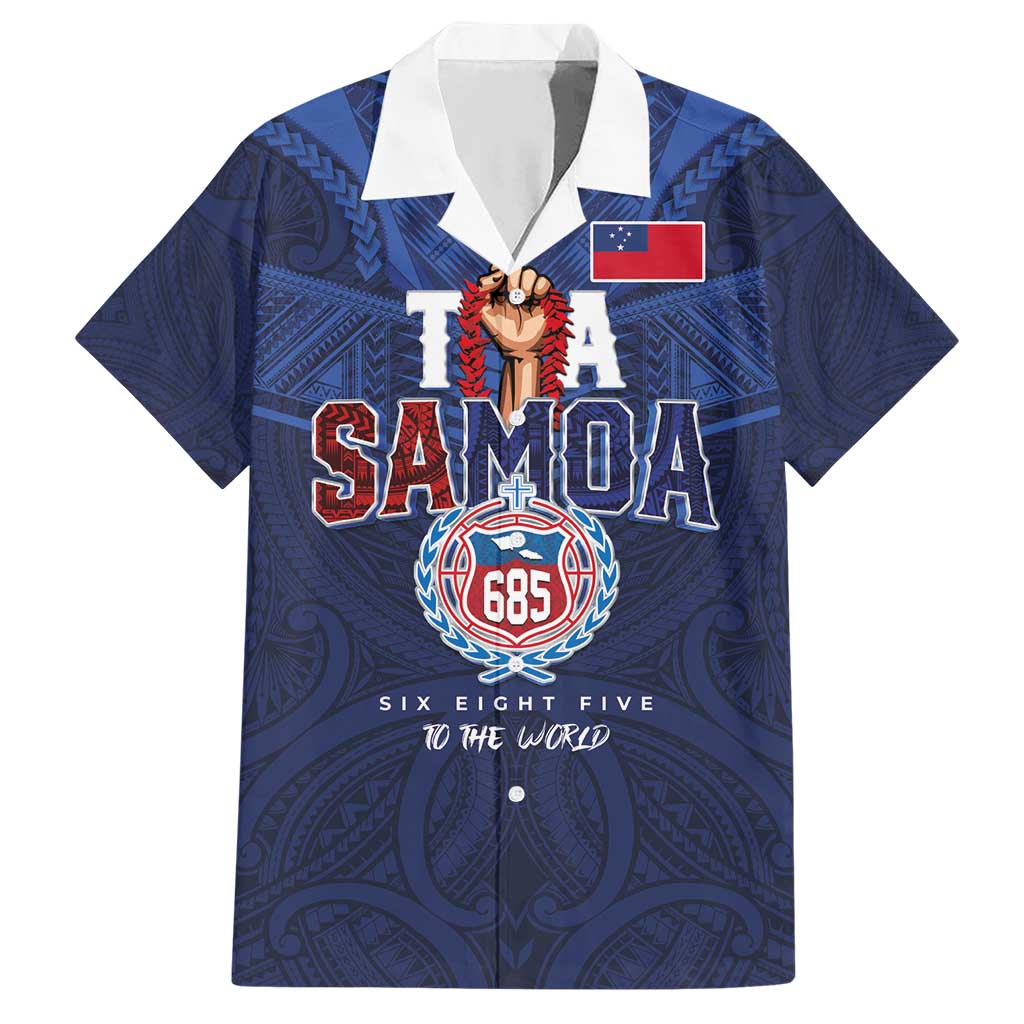 Custom Rugby Toa Samoa Hawaiian Shirt Champions Six Eight Five - Polynesian Pride