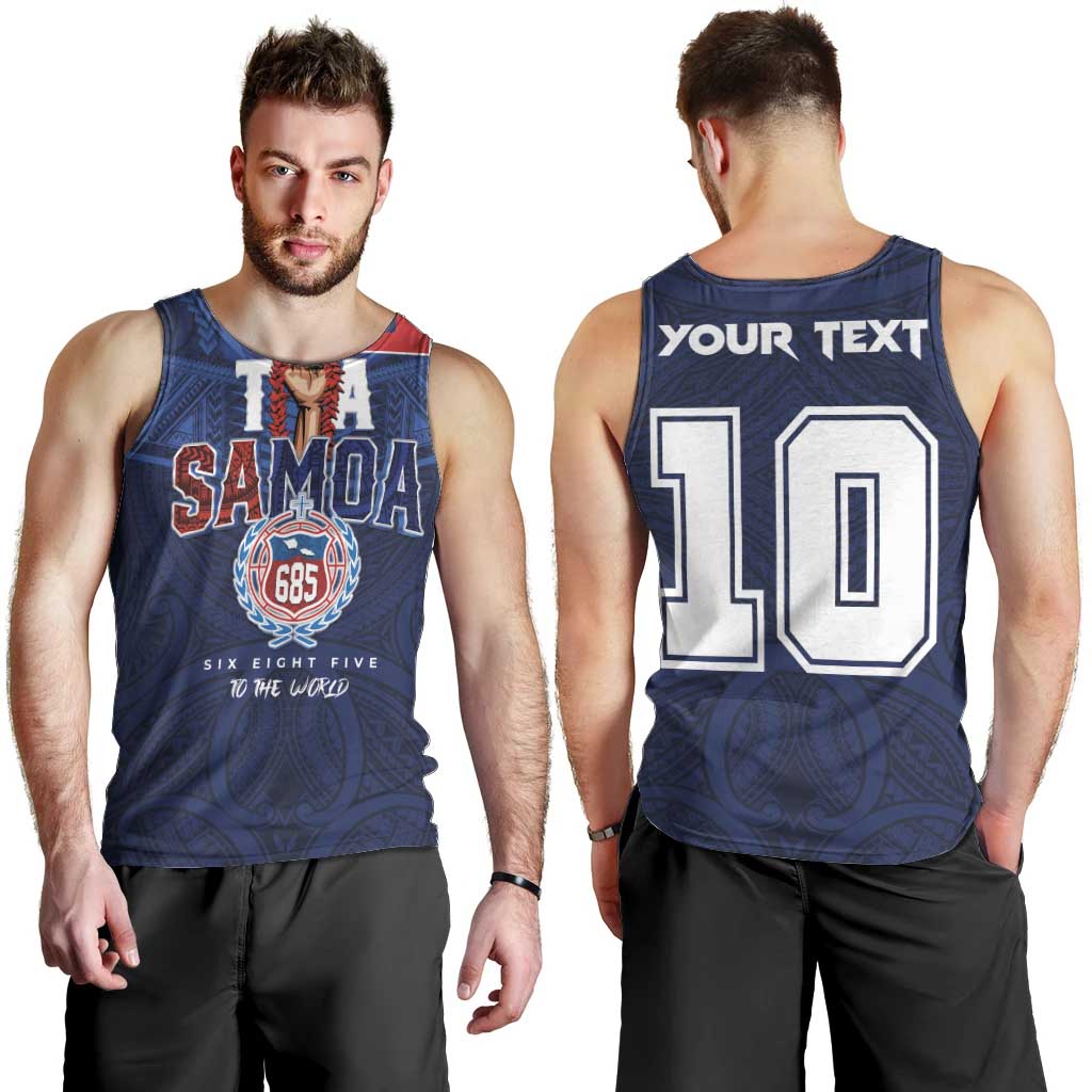 Custom Rugby Toa Samoa Men Tank Top Champions Six Eight Five - Polynesian Pride