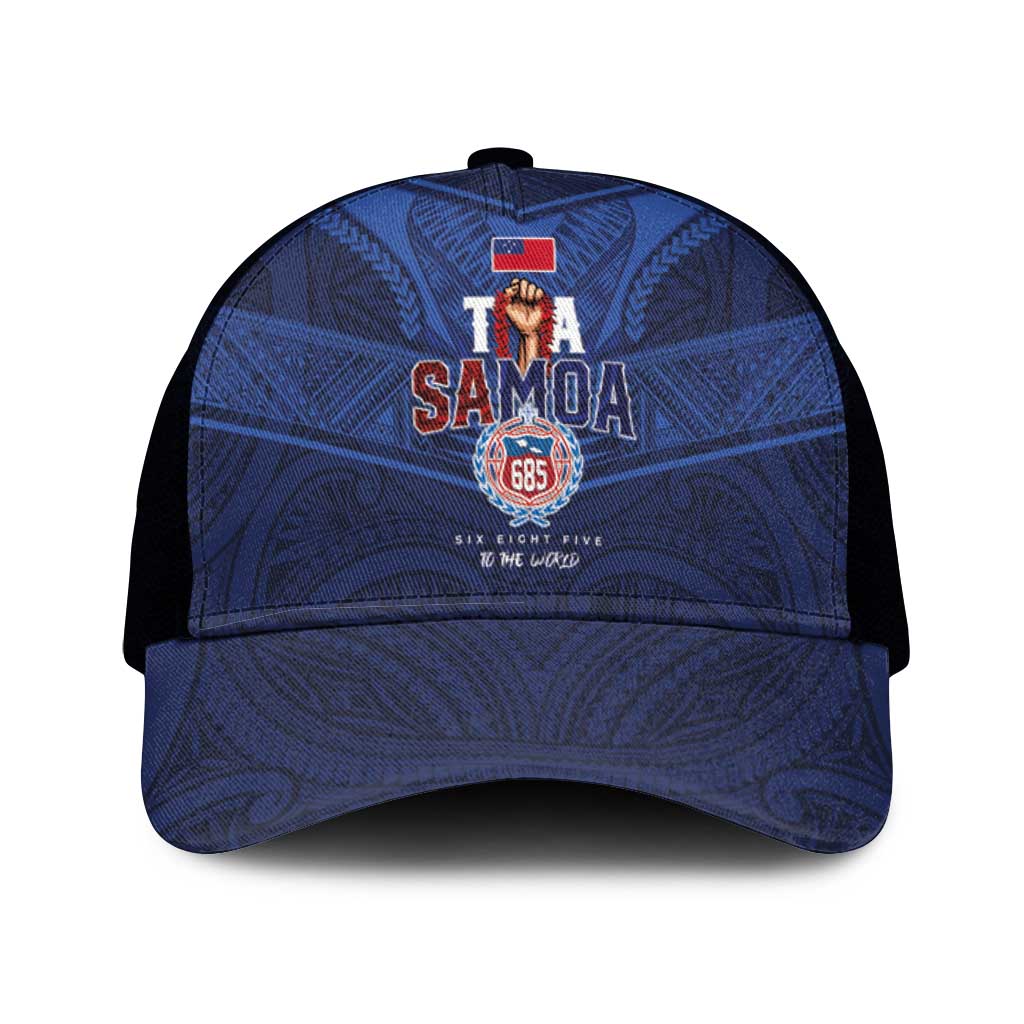 Custom Toa Samoa Rugby Mesh Trucker Cap Champions Six Eight Five - Polynesian Pride