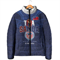 Custom Rugby Toa Samoa Padded Jacket Champions Six Eight Five - Polynesian Pride