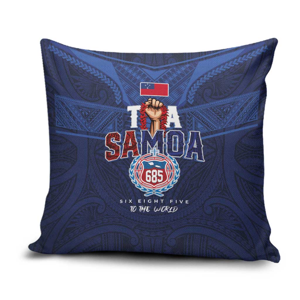 Rugby Toa Samoa Pillow Cover Champions Six Eight Five - Polynesian Pride