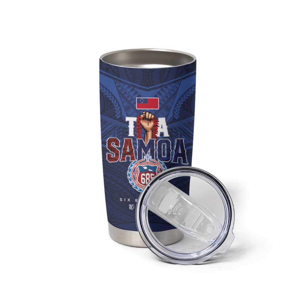 Custom Rugby Toa Samoa Tumbler Cup Champions Six Eight Five - Polynesian Pride