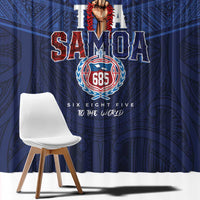Rugby Toa Samoa Window Curtain Champions Six Eight Five - Polynesian Pride