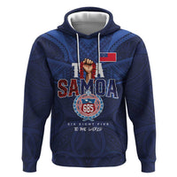 Custom Rugby Toa Samoa Zip Hoodie Champions Six Eight Five - Polynesian Pride