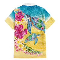 Hawaiian Tropical Plants Turtles Family Matching Mermaid Dress and Hawaiian Shirt Watercolor Style - Polynesian Pride