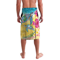 Hawaiian Tropical Plants Turtles Lavalava Watercolor Style - Polynesian Pride