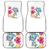 Hawaiian Abstract Art Turtles Car Mats with Plumeria and Hibiscus - Polynesian Pride