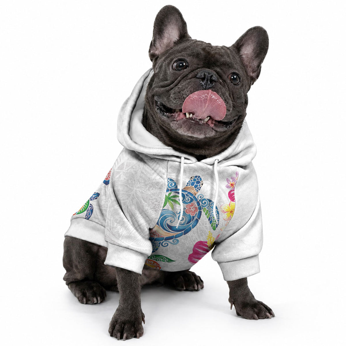 Hawaiian Abstract Art Turtles Pet Hoodie