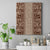 Hawaii Style Hibiscus and Tribal Element Fabric Patchwork Canvas Wall Art Beige Version LT03 Beige - Polynesian Pride