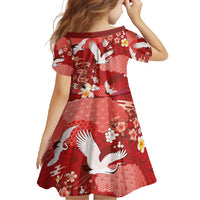 Hawaiian and Japanese Culture Together Family Matching Off Shoulder Maxi Dress and Hawaiian Shirt Red Ohia Lehua Plumeria and Sakura Blooming - Polynesian Pride