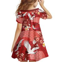 Hawaiian and Japanese Culture Together Family Matching Puletasi and Hawaiian Shirt Red Ohia Lehua Plumeria and Sakura Blooming LT03 - Polynesian Pride