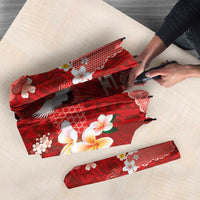 Hawaiian and Japanese Culture Together Umbrella Red Ohia Lehua Plumeria and Sakura Blooming - Polynesian Pride