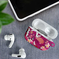 Hawaiian and Japanese Culture Together AirPods Case Pink Ohia Lehua Plumeria and Sakura Blooming - Polynesian Pride