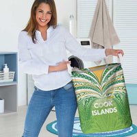 Cook Islands Rugby League Laundry Basket Tatau Tribal Motifs-Light Green Color LT03 - Polynesian Pride