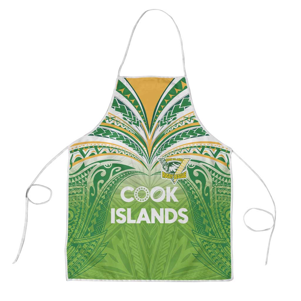 Cook Islands Rugby League Apron Tatau Tribal Motifs-Light Green Color LT03 Green - Polynesian Pride