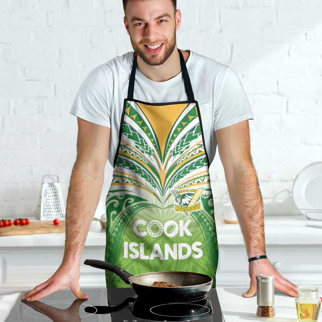 Cook Islands Rugby League Apron Tatau Tribal Motifs-Light Green Color LT03 - Polynesian Pride