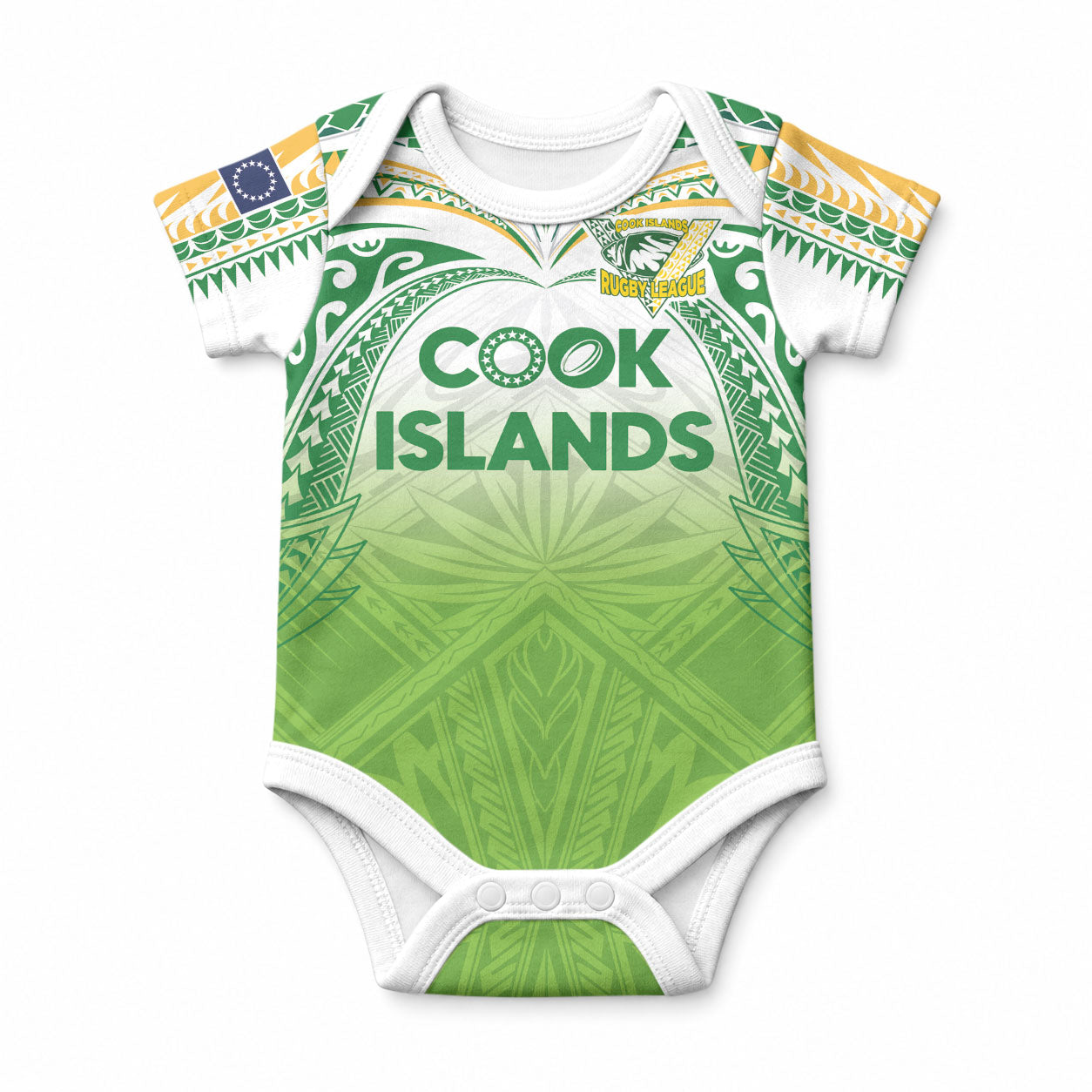 Custom Cook Islands Rugby League Baby Onesie