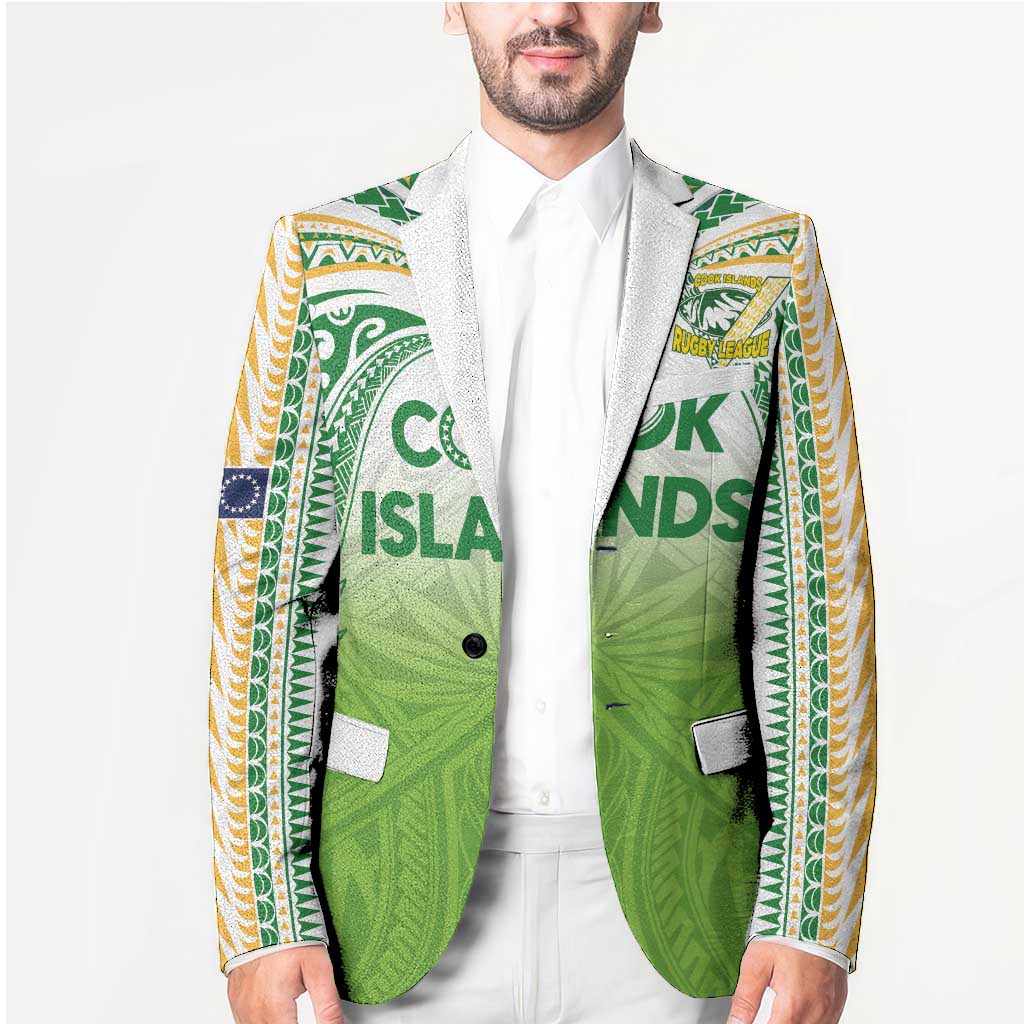 Custom Cook Islands Rugby League Blazer Tatau Tribal Motifs-Light Green Color LT03 - Polynesian Pride