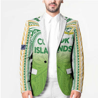 Custom Cook Islands Rugby League Blazer Tatau Tribal Motifs-Light Green Color LT03 - Polynesian Pride