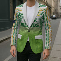 Custom Cook Islands Rugby League Blazer Tatau Tribal Motifs-Light Green Color LT03 - Polynesian Pride